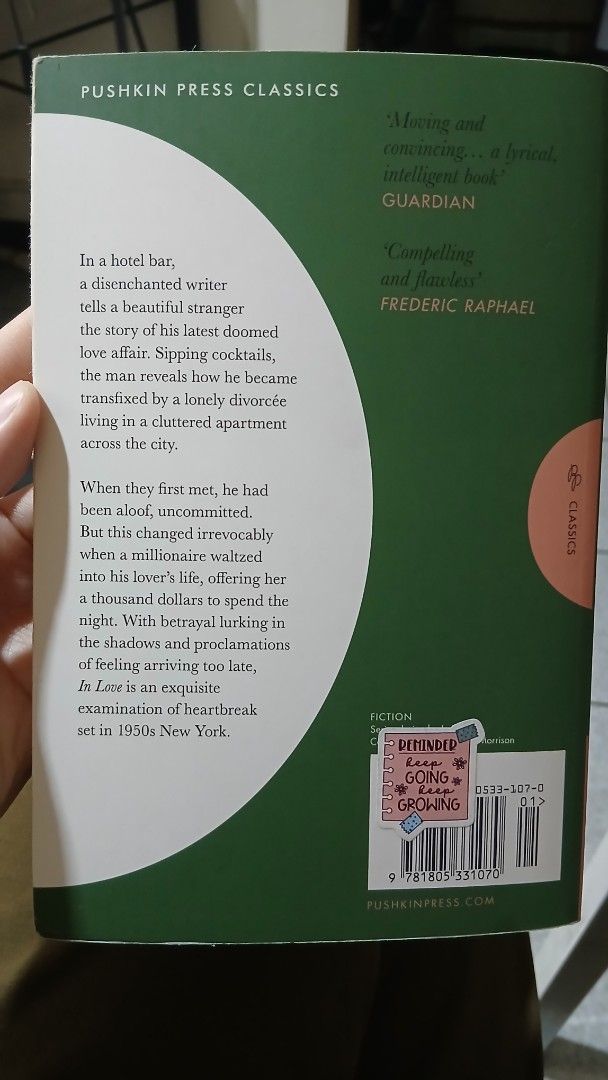 In Love by Alfred Hayes (Category: Storybooks) located in Quezon City. Submitted by puchi.cat (Listing ID 1415835627, Image 2). Description: - with highlights and few underlines - Original price is 700+ - RFS: done reading .