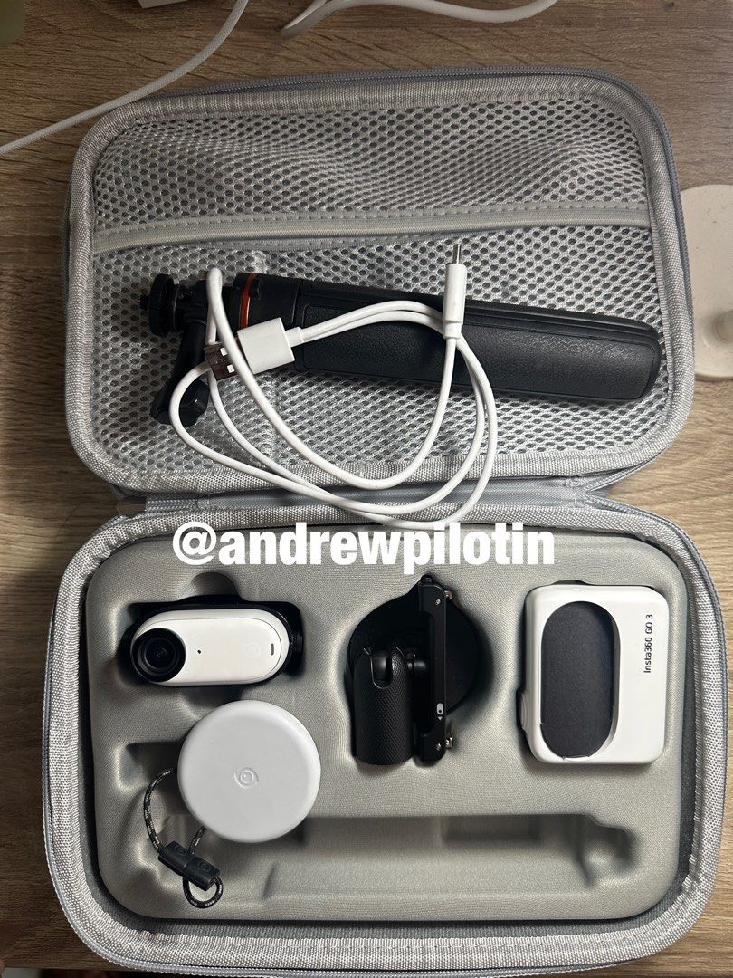 Insta360 GO 2 Camera with Accessories (Category: Cameras) located in Quezon City. Submitted by andrewpilotin (Listing ID 1415842272, Image 2). Description: Selling my Insta360 GO 3S! Used less than 10 times. Comes with a free pouch and tripod. Bought for ₱24k last December 2024. RFS: Not being used; I'll be using my phone instead. Meetups at UP Town Center Katipunan or TriNoma only. Feel free to check the unit all you want before purchasing!.