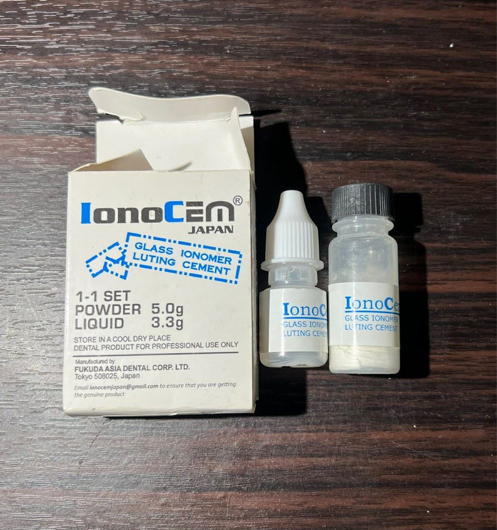 Ionocem Glass Ionomer Luting Cement (Category: Medical Supplies & Tools) located in Manila. Submitted by shyychi (Listing ID 1415921955, Image 1). Description: Only used one time for a lab activity. .