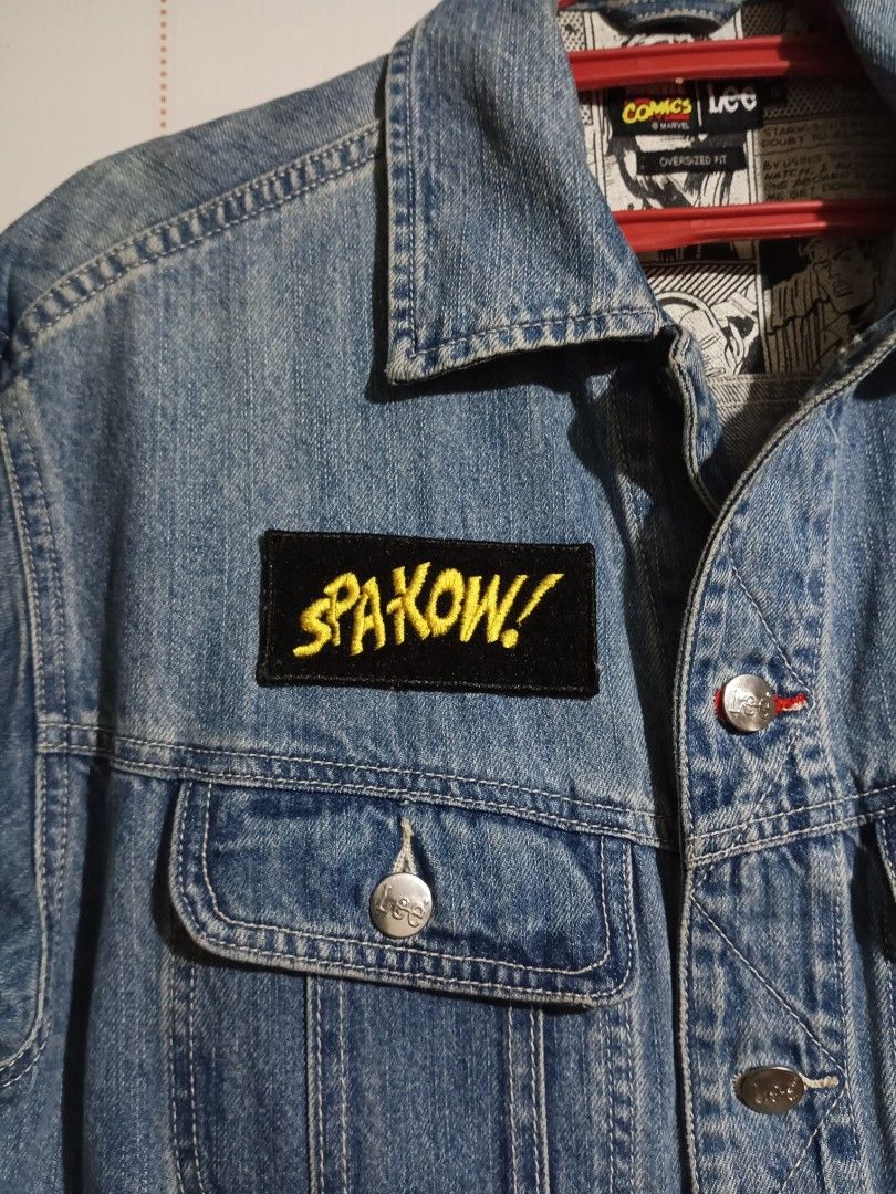 IRONMAN LEE DENIM JACKET MARVEL COMICS (Category: Coats, Jackets and Outerwear) located in Paranaque City. Submitted by iloveem (Listing ID 1415998514, Image 3). Description: Size Small on tag (Oversized Fit) Carry up to medium for men, and large for women Dimes : Shoulder 19in/48cm Chest 21in/54cm Length 26in/66cm Sleeve length 23.5in/60cm Waist 18in/36cm No crack on print, with chest and inner pockets.