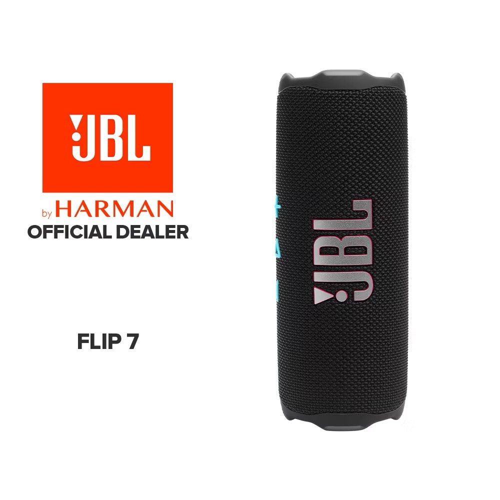 JBL FLIP 7 Portable Bluetooth Speaker (Category: Soundbars, Speakers & Amplifiers) located in Makati City. Submitted by jc.cuerdo (Listing ID 1415892703, Image 2). Description: JBL FLIP 7 Portable Bluetooth Speaker Description: FLIP7 “Transducers: 45 x 80 mm woofer/ 1.75 x 3”, 16 mm tweeter/ 0.6” Output power: 25 W RMS for woofer, 10 W RMS for tweeter Frequency response: 60 Hz - 20k Hz Signal-to-noise ratio: > 80 dB Battery type: Li-ion polymer 1