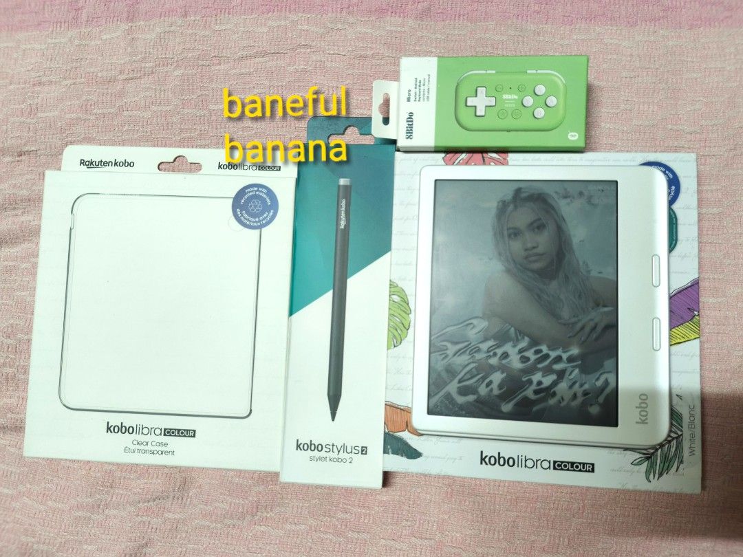 Kobo Libra Colour (White) with Kobo Stylus 2 (Category: E-Readers) located in Tacloban City. Submitted by banefulbanana-678 (Listing ID 1415201977, Image 1). Description: 📖KOBO LIBRA COLOUR (WHITE) 📖Price: P15,500 ONLY [Take All] 💚Inclusions: ✅Kobo Libra Colour unit in original box with original charging cord ✅Original Kobo Stylus 2 (with extra tips) ✅ Original Kobo Clear Case ✅Alternative Kobo Libra Colour clear case with magnetic ring instal