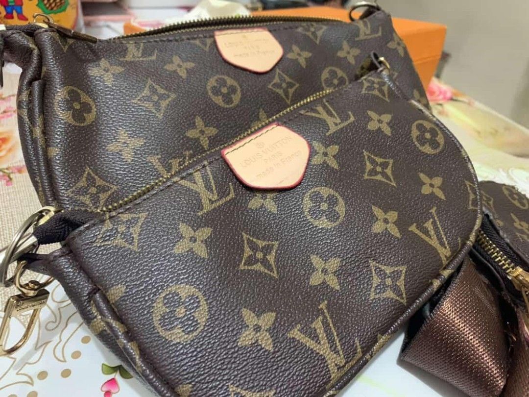Louis Vuitton Multi Pochette Accessoires (Category: Luxury Bags & Wallets) located in Manila. Submitted by aisekura (Listing ID 1415932138, Image 2). Description: - Louis Vuitton Multi Pochette Accessoires - Iconic monogram canvas - Includes: - Pouch - Smaller pouch - Round coin purse - Brown strap - Comes with original box - Made in France.