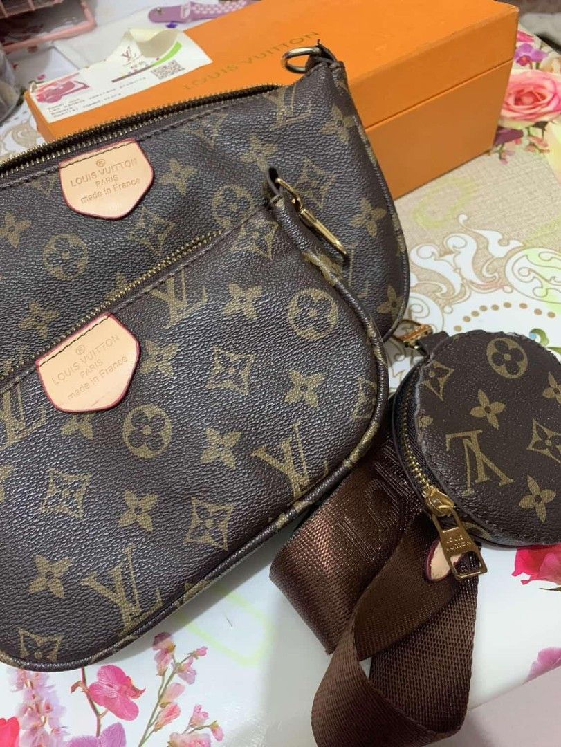 Louis Vuitton Multi Pochette Accessoires (Category: Luxury Bags & Wallets) located in Manila. Submitted by aisekura (Listing ID 1415932138, Image 1). Description: - Louis Vuitton Multi Pochette Accessoires - Iconic monogram canvas - Includes: - Pouch - Smaller pouch - Round coin purse - Brown strap - Comes with original box - Made in France.