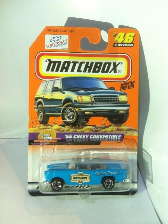 Matchbox. 1999 Drop Tops - 46. 55 Chevy Bel Air Convertible 1955. USA ...