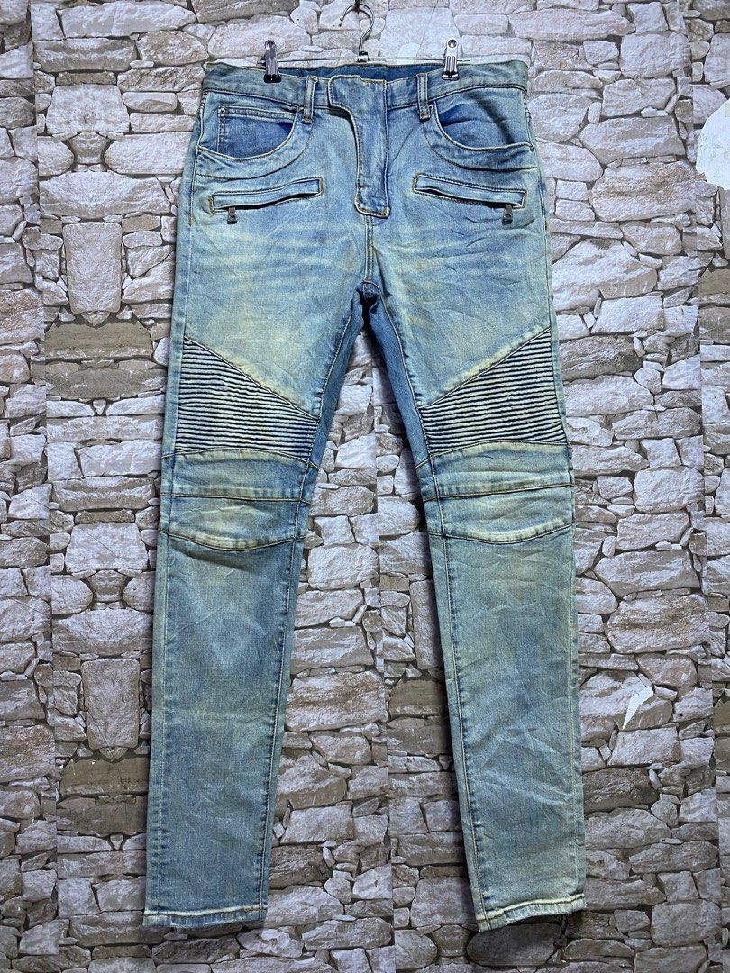 MNML biker denim pants 32x43 (Category: Jeans) located in Manila. Submitted by ownywest833 (Listing ID 1415997969, Image 1). Description: size 32 43L.