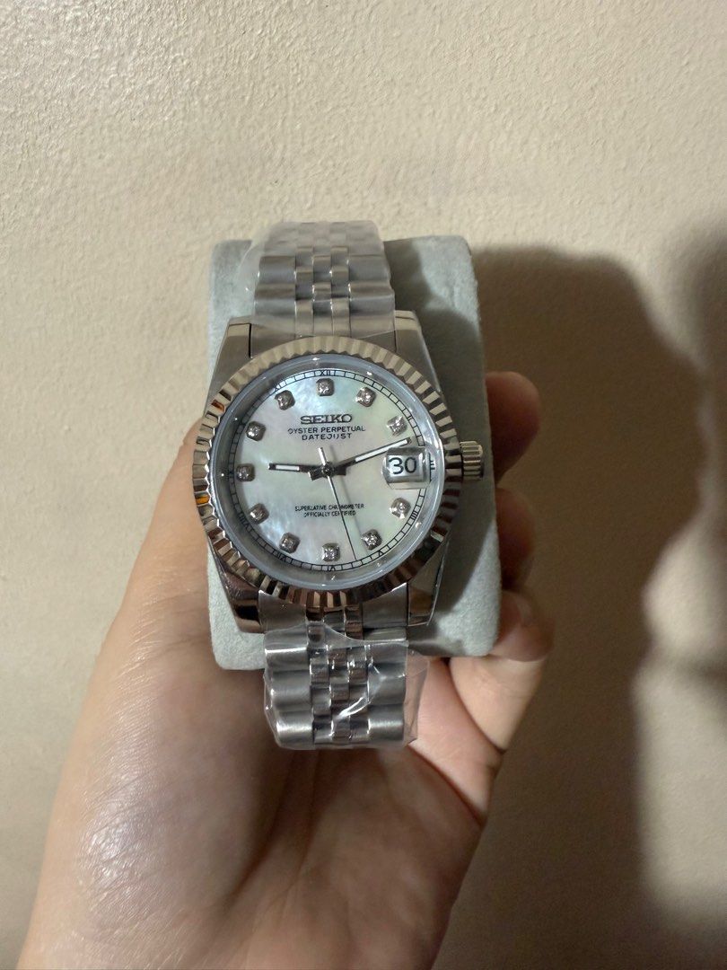 Mods Seiko Oyster Perpetual Datejust Watch (Category: Luxury Watches) located in Manila. Submitted by elly.bean (Listing ID 1415965206, Image 1). Description: -with box&paper bag -PREORDER.