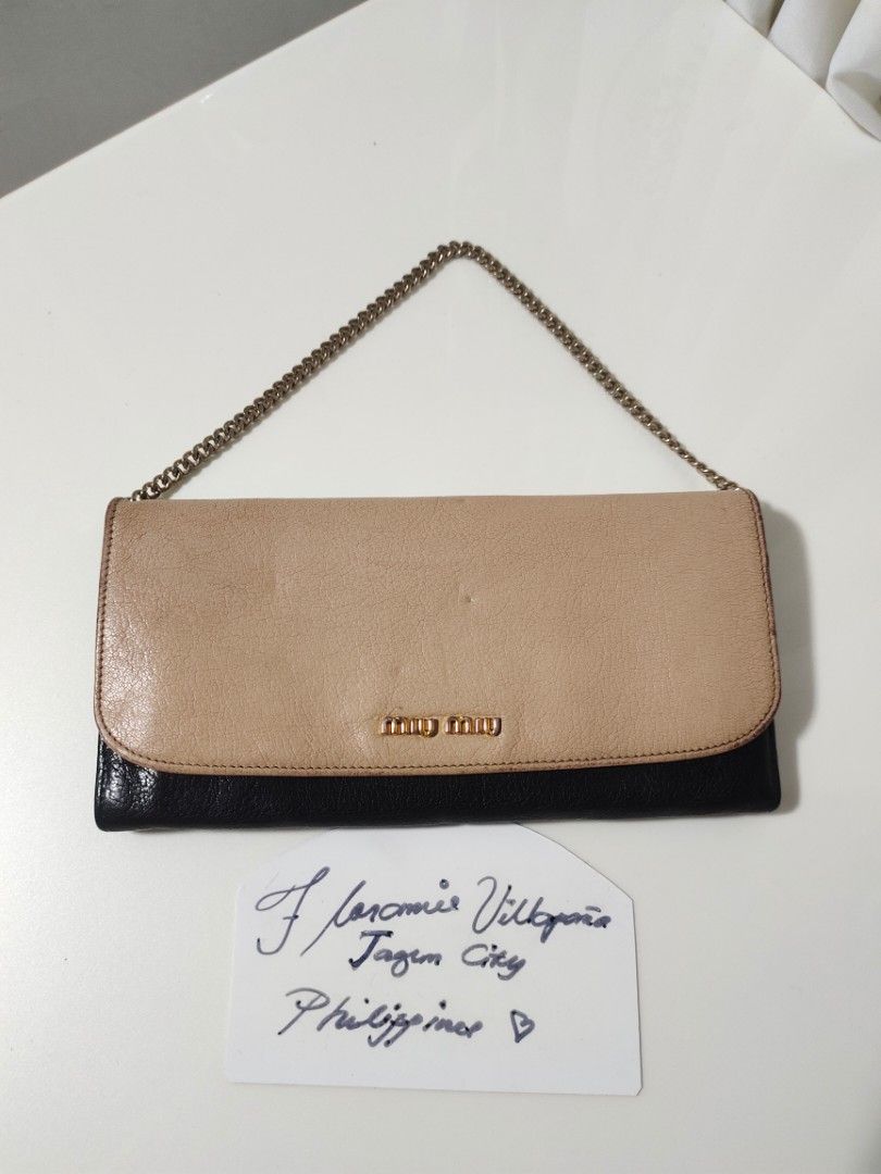 orig.miu Miu (Category: Luxury Bags & Wallets) located in Tagum. Submitted by janmarion049706 (Listing ID 1415924927, Image 1). Description: replaced strap genuine leather with sign of use bawal sa maselan.