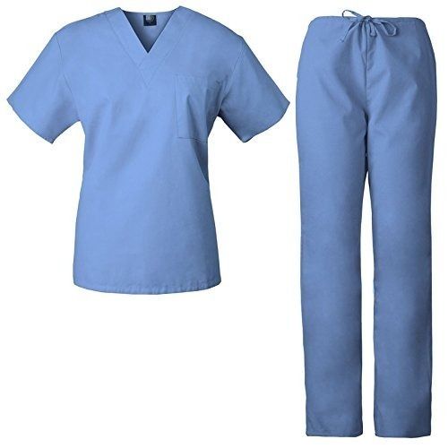 REUSABLE HOSPITAL SCRUB SUIT (Category: Medical Supplies & Tools) located in Quezon City. Submitted by andrea_dxs (Listing ID 1415863666, Image 1). Description: REUSABLE HOSPITAL SCRUB SUIT Size: S,M,L,XL,2XL,3X Fabric: KATRINA Color: White, Blue Anti wrinkle Autoclavable Short Sleeve with two pocket one back pocket V-neck style TOP & PANTS 1 set per pack We also accept bulk orders For faster response please contact this number and look for Ms. A