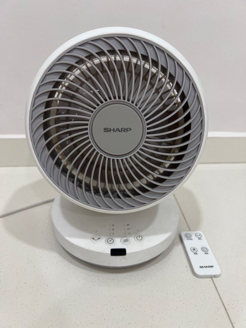 Fan Sharp Design Star Sharp PJ-CA204A Air Table Fan with Remote, Furniture & Home Living ...