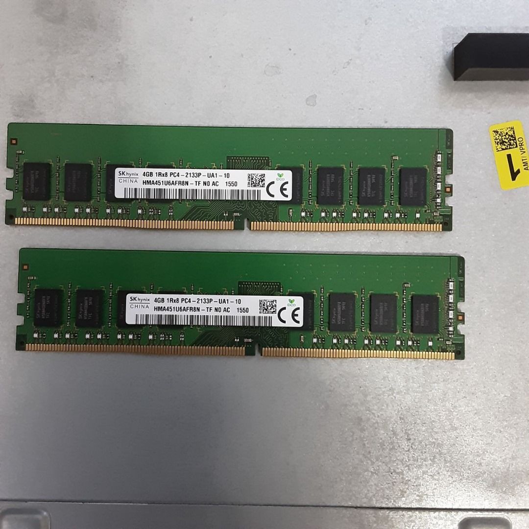 SK Hynix DDR4 4gb ram stick (Category: Computer Parts) located in Caloocan City. Submitted by jianrightnow (Listing ID 1415939379, Image 1). Description: Holy Grail of rammageddon! -SK Hynix -4 gigabytes -DRR4 -DIMM form factor -2133MT Speed -800 pesos each stick -1500 pesos if bought as a pair (4gb x 2 ).