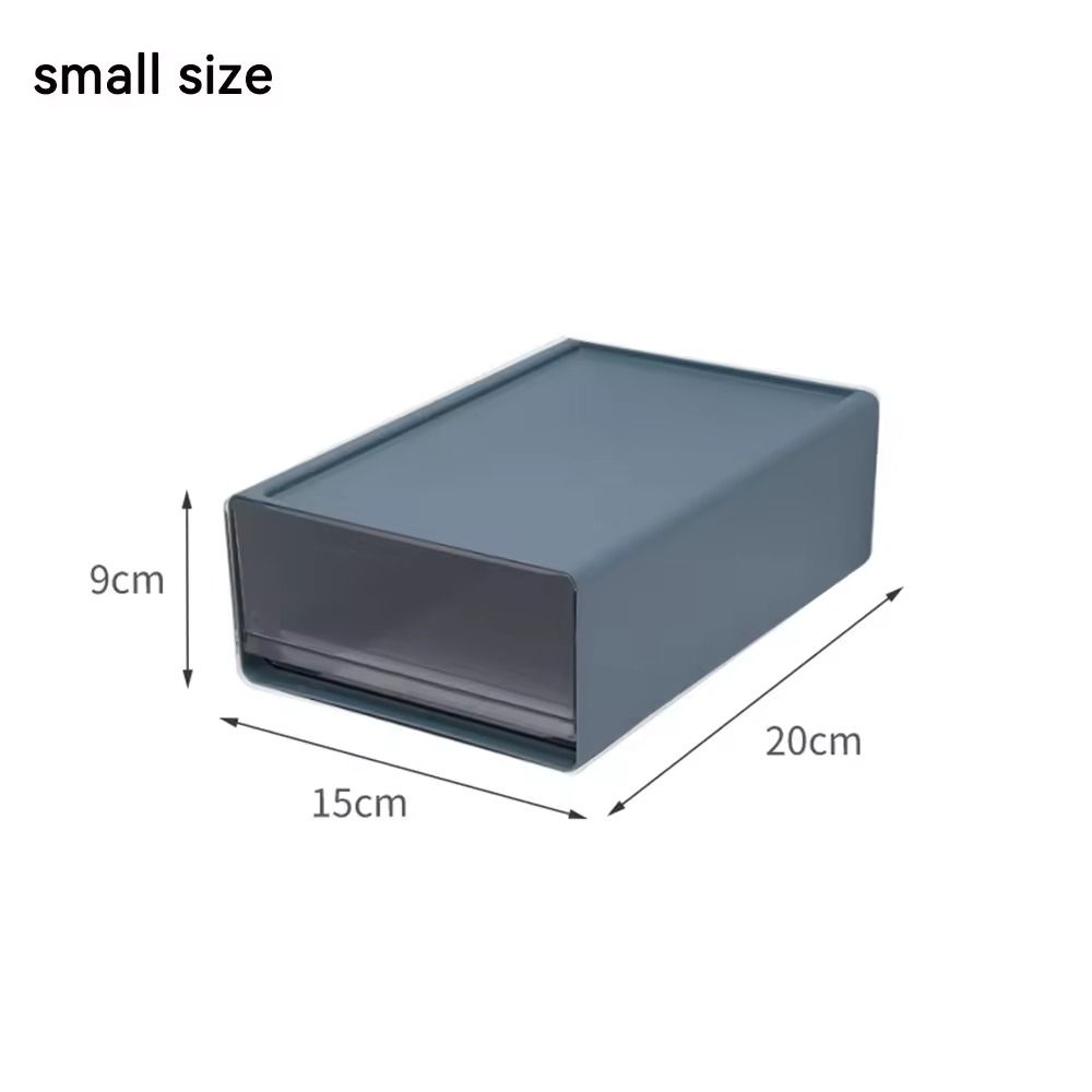 Stackable Desk Drawer Organizer (Category: Storage Boxes & Baskets) located in Subic. Submitted by robertmfernandez (Listing ID 1415999028, Image 3). Description: Available Variant: Blue Small Php 289 White Large Php559 - Stackable storage drawers - Available sizes: Small (9cm x 15cm x 20cm), Large (11.5cm x 23cm x 33.5cm) - Clear front for easy content visibility - Ideal for pens, stationery, and small items - Space-saving stackable design Can b
