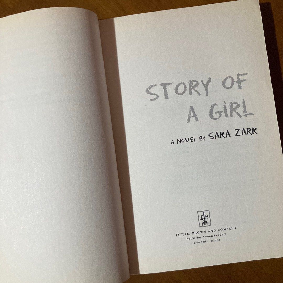 Story Of A Girl by Sara Zarr (Young Adult / Coming Of Age / Little ...