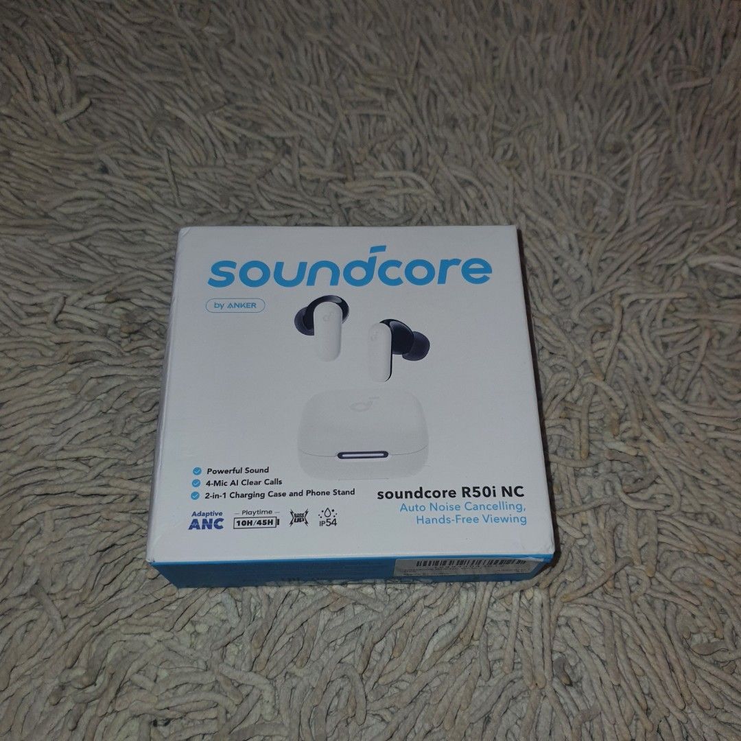 White Soundcore R50i NC (Category: Earphones) located in Pasig City. Submitted by last_price_posted (Listing ID 1415874018, Image 1). Description: For sale only no trade or swap Brand new This is available while posted, No need to confirm price indicated is per unit, fix price, non negotiable already a bargain. No need to ask again. I typically do not respond on questions already answered to save time. Can be pick up asap at Pasig city Shipping i