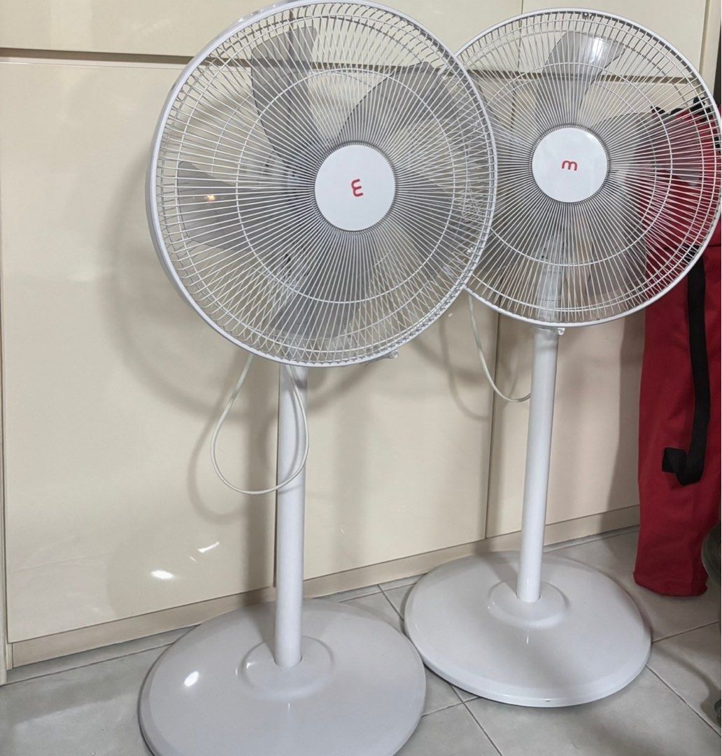 White Standing Fans - Good Condition