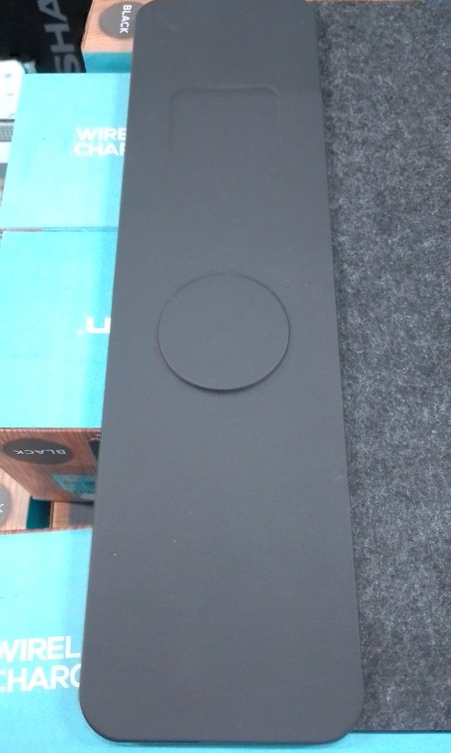 WIRELESS DESKTOP CHARGING MAT. BAUHN (Category: Community) located in Quezon City. Submitted by AlexaXander (Listing ID 1415873398, Image 3). Description: *WIRELESS DESKTOP CHARGING MAT *BRAND: BAUHN *MAX.OUTPUT PHONE CHARGING: 15W *MAX.OUTPUT EARBUDS CHARGING: 5W *FELT & LEATHER FINISH *INCLUDE: USB-C CABLE *LIGHTWEIGH/PORTABLE *AVAILABLE IN BULK ORDER *FOR MORE DETAILS: PLS.CALL OR TEXT CP#: 09081334158.