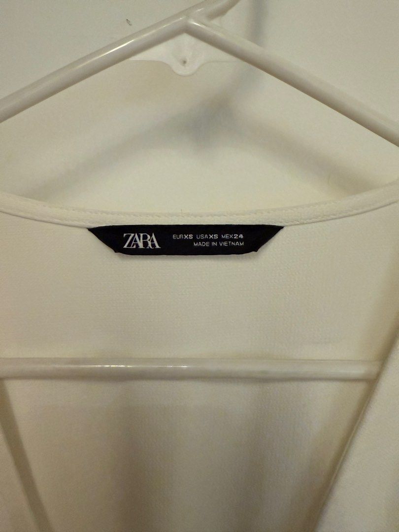 Zara White Midi Dress (Category: Dresses) located in Quezon City. Submitted by glc89 (Listing ID 1415842450, Image 3). Description: Used once Semi garterized waist.