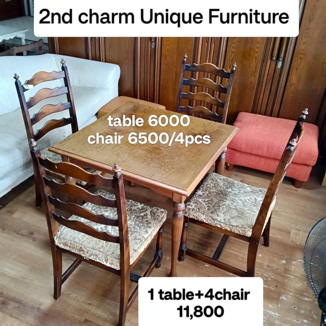 2nd hand country style dining set (Category: Chairs) located in Paranaque City. Submitted by feybelhaft (Listing ID 1416135151, Image 2). Description: .