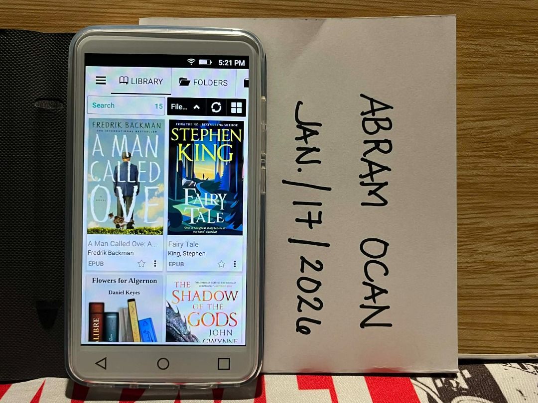 ANDROID E-BOOK READER (Category: Android Others) located in Urdaneta. Submitted by bravestorm_023d3f (Listing ID 1416140676, Image 2). Description: PHP 3,000 + Shipping Fee Android E-book Reader 5-inch TFT Color Display WiFi (802.11 b/g/n) 16GB No SIM Its a size of padded notebook (5.5 inches by 3 inches) Mode of Payment: Gcash Item Location: Urdaneta City, Pangasinan .