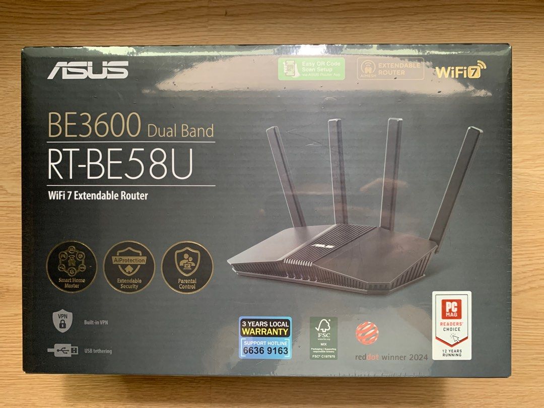 ASUS BE3600 Dual Band WiFi 7 Extendable Router, Computers & Tech, Parts ...
