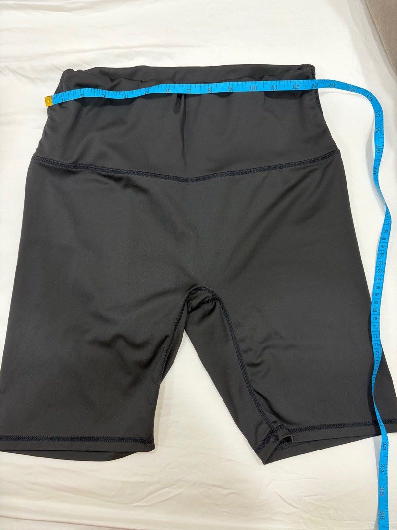 Black High-Waisted Shorts (Category: Shorts) located in Pasig City. Submitted by sheencf (Listing ID 1416149129, Image 2). Description: - Black high-waisted shorts - Made of a smooth, possibly athletic material - Fitted silhouette - Mid-thigh length - Elasticized waist for comfort - Solid black color 🛍️RFS: decluttering 💵 MOP: Gcash or BPI online bank transfer 💬PM me if you are interested 🚀Shipping available at buyer’s expense 📍Pasig City.
