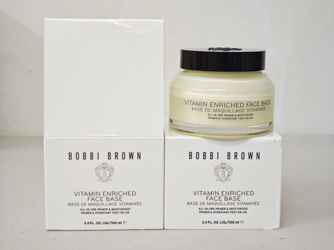 Bobbi Brown Vitamin Enriched Face Base 100ml (Category: Makeup) located in Quezon City. Submitted by annednmoo (Listing ID 1416072885, Image 1). Description: What it is: A bestselling, multivitamin-enriched primer that nourishes, visibly plumps, and preps skin with healthy hydration to improve the look of foundation. Highlighted Ingredients: - Vitamins B, C, and E: Help replenish and condition skin with essential nourishment. - Hyaluronic Acid, S