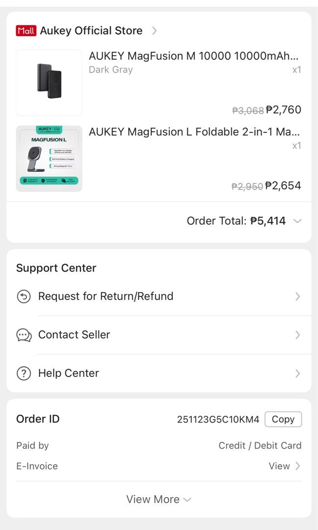 Aukey Charging Dock (Category: Chargers & Cables) located in Manila. Submitted by lux.at (Listing ID 1416059028, Image 3). Description: Brand new Aukey Charging Dock from Aukey Official Store SP bought for PHP2,654 on SP. RFS: was supposed to be a gift but didn't give it .