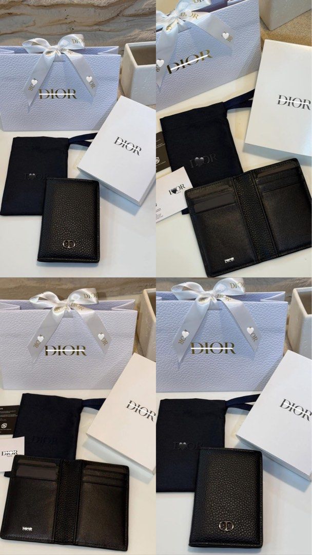 Dior Men's Leather Card Holder Wallet (Category: Wallets & Card Holders) located in San Leonardo. Submitted by iluvkopiii (Listing ID 1416130096, Image 1). Description: Authentic GWP Card Holder complete with box, pouch and paperbag 🖤 ₱2,000 only The item is 100% authentic and not counterfeit or knockoffs. I have 2pcs Perfect pang gift sa hubby/bf niyo 😘.