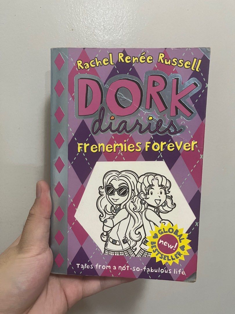 Dork Diaries Book (Category: Children's Books) located in Las Pinas. Submitted by pbmdoog (Listing ID 1416068352, Image 2). Description: - Dork Diaries book set by Rachel Renée Russell. - Includes "Drama Queen", "Frenemies Forever", and one more book. - Part of the "Tales from a not-so-fabulous life" series. - Ideal for young readers..