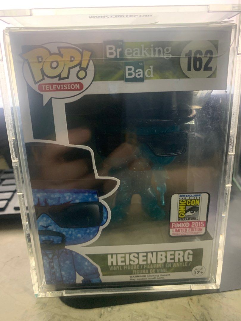 Funko Pop! Breaking Bad Heisenberg SDCC 2015 (Category: Designer & Blind Box Toys) located in Manila. Submitted by robertzombie (Listing ID 1416113231, Image 1). Description: - Heisenberg Funko Pop! figure - Limited Edition SDCC 2015 Exclusive - Vinyl Figure - Pop! Television Series #162 contact me at 09153896941.