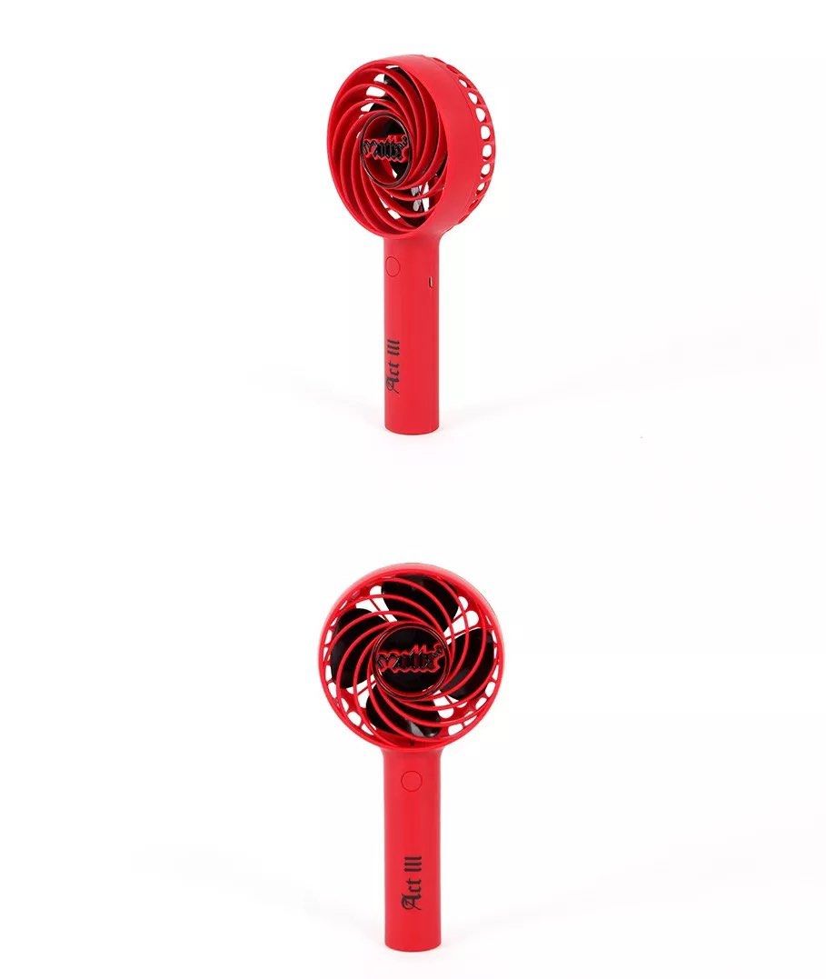 ジヨン BIGBANG 公式 ハンドファン　gdragon グッズ　motte 冷暖房・空調 【美品】G-DRAGON HAND FAN RED Act III motte