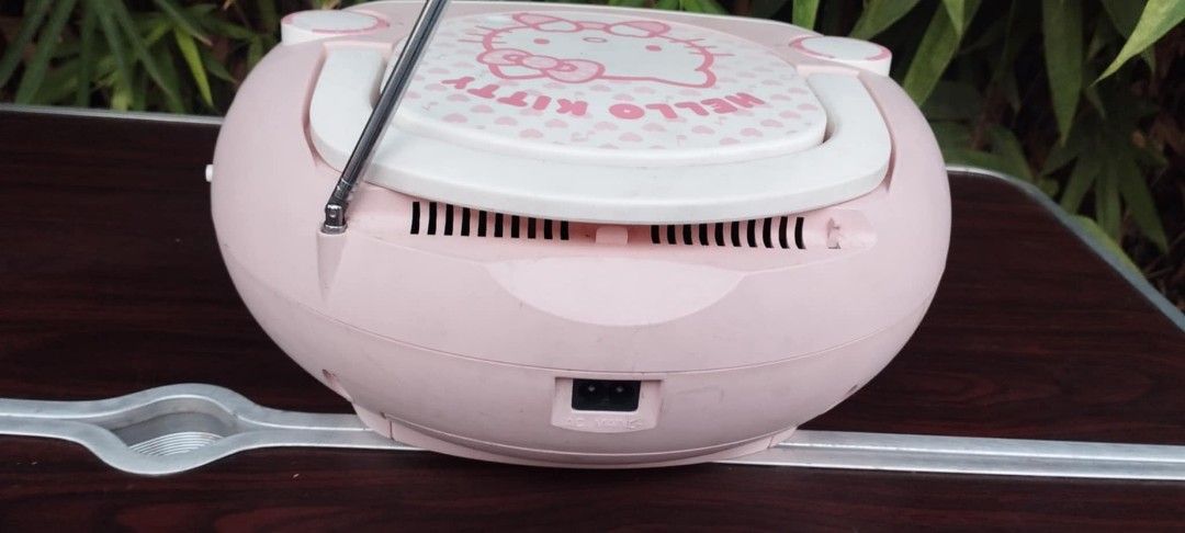 Hello kitty Cd player, Bluetooth, USB , FM & AM Radio (Category: Blu-Ray & Media Players) located in Manila. Submitted by benjie.benjie3 (Listing ID 1416213568, Image 2). Description: Hello kitty Cd player, Bluetooth, USB , FM & AM Radio Brand= Hello kitty NO to COD NO swapping Condition all working- CD, Bluetooth, USB, FM & AM radio from Japan 2nd hand with scratch, damage antenna, No warranty Price = 4,000 My location is Malabon city Price does