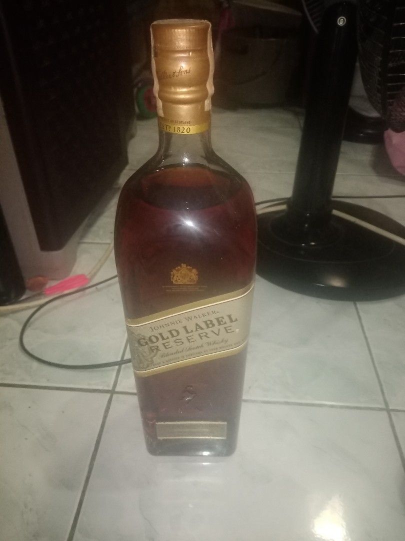 Johnnie Walker Gold Label Reserve 1.75L (Category: Beverages) located in Marikina City. Submitted by rjhay251210 (Listing ID 1416051641, Image 1). Description: Johnnie Walker Gold Label Reserve blended Scotch whisky. The bottle has a gold label and a gold cap. It is a 1.75L bottle. The label says "The Master Blender's Reserve". The alcohol content is 40% ABV..