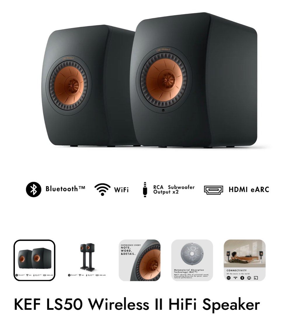 KEF LS50 Wireless II HiFi Speakers