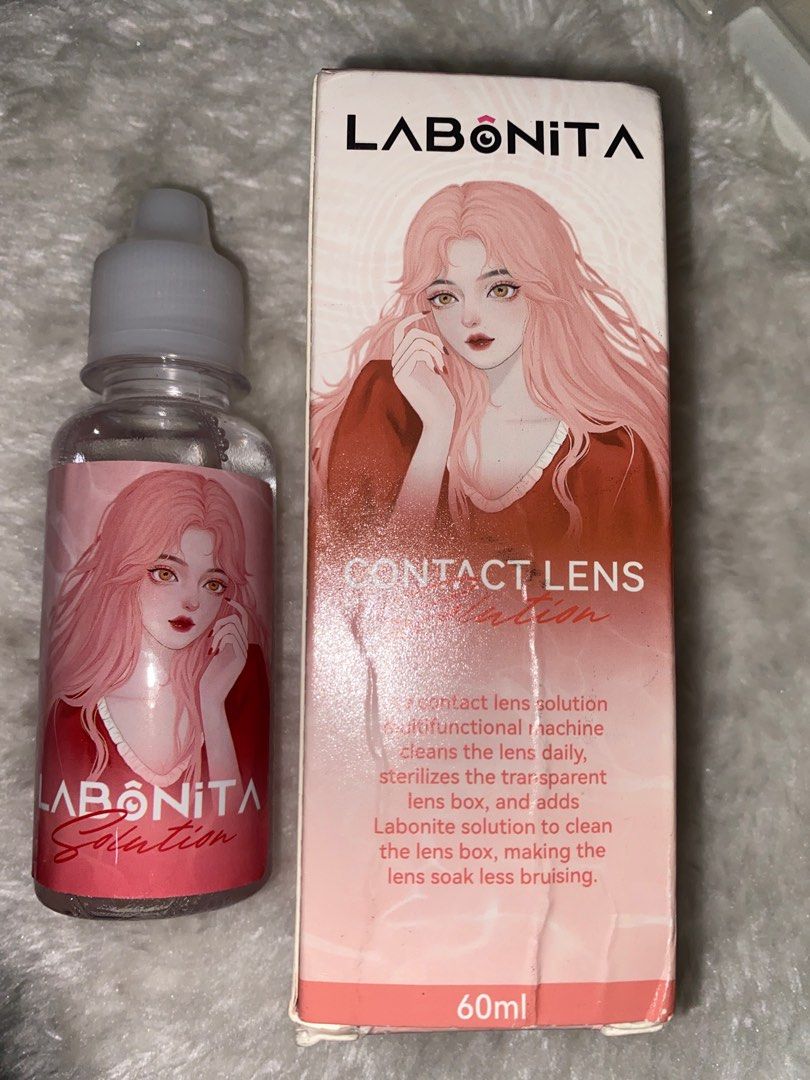 Labonita Contact Lens Solution 60ml (Category: Vision Care) located in Caloocan City. Submitted by joancapales (Listing ID 1416200150, Image 3). Description: 2028 EXPIRY DATE - Dual-effect sterilization for your contact lenses - Provides a cool and refreshing experience - Promotes slow evaporation - Strong deproteinization - 60ml bottle.
