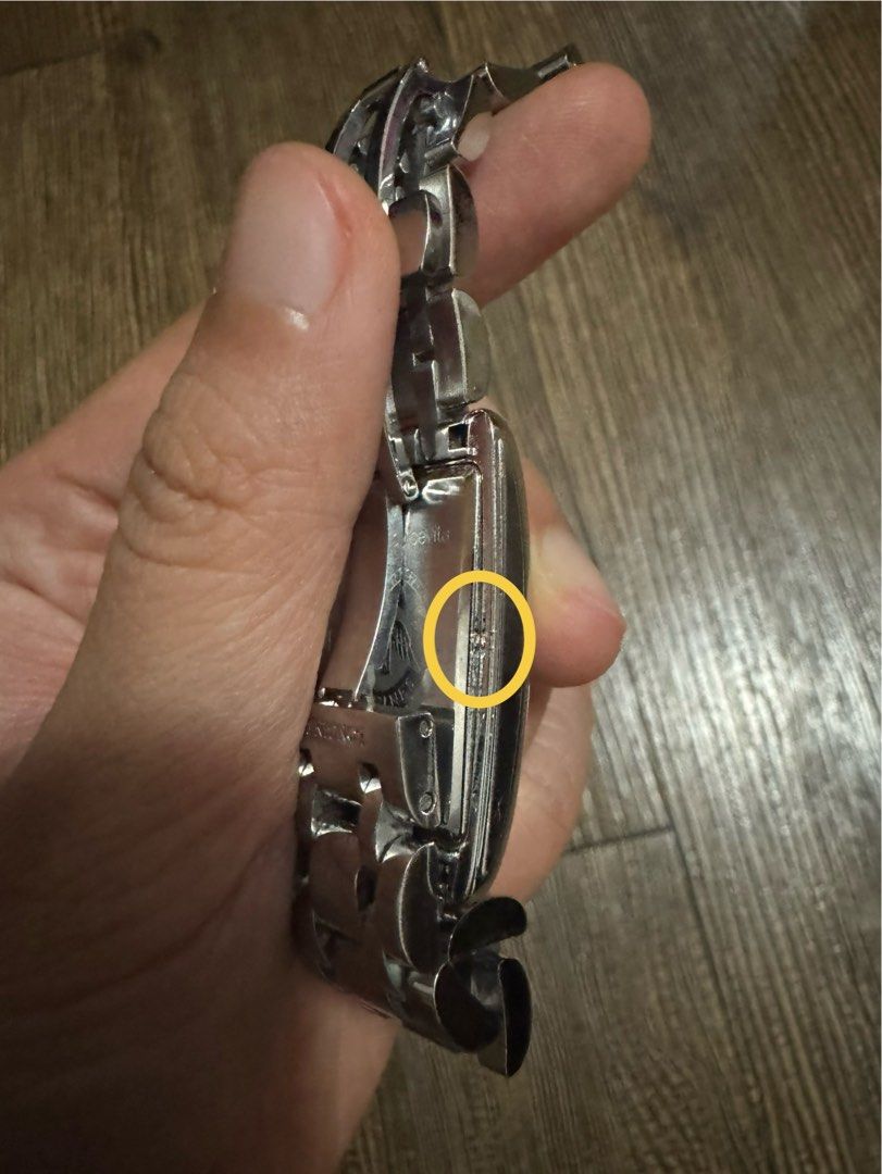 Longines Dolce Vita Quartz (Category: Luxury Watches) located in Manila. Submitted by dachshund. (Listing ID 1416161322, Image 3). Description: Issue: Scratch on the back refer to last image Inclusion: Watch Box Warranty Card (bought Aug 12, 2023) Manual Complete Links RFS: Decluttering.