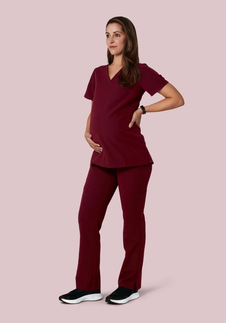 MANDALA Maternity Scrubs Set - Wine (Category: Sets or Coordinates) located in Manila. Submitted by fdvilla (Listing ID 1416100860, Image 1). Description: Original maternity scrub set from MANDALA in color Wine. Includes Maternity One Pocket Top and Maternity Cargos—comfortable, flattering, and supportive for long shifts. Perfect for expecting mothers working in healthcare. RFS: Decluttering and no longer needed. In excellent condition, only worn