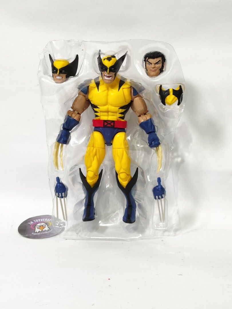Marvel Legends Wolverine Action Figure (Category: Figurines & Statues) located in Abucay. Submitted by lxtoyverse (Listing ID 1416168427, Image 1). Description: - Marvel Legends Wolverine action figure - Includes interchangeable heads and hands - Features the classic yellow and blue costume - Brand new in original packaging.