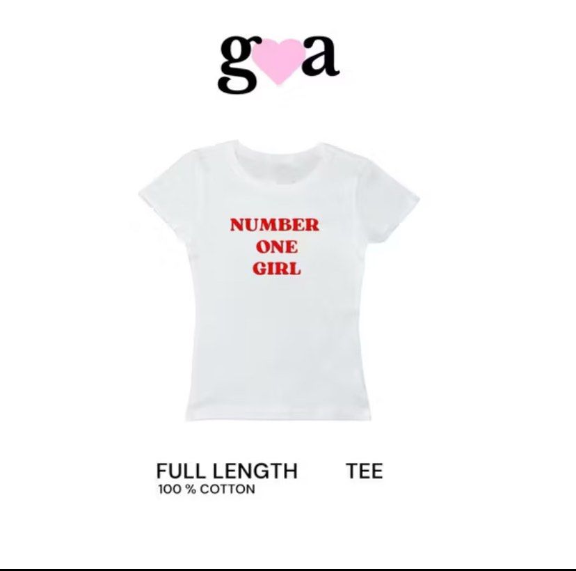 Number One Girl White Tee (Category: Shirts) located in Leyte. Submitted by declutterthis__ (Listing ID 1416088247, Image 1). Description: Brand new, never worn. last price.