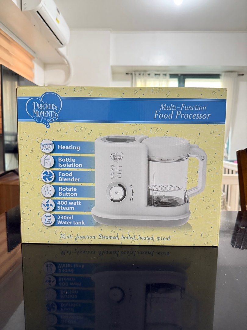Precious Moments Multi-Function Food Processor (Category: Weaning & Toddler Feeding) located in Mandaluyong City. Submitted by michelledev (Listing ID 1416070120, Image 1). Description: Precious Moments Multi-Function Food Processor Used for 2 months only - discoloration due to use - my baby’s favorite is kalabasa and carrot (hence the color) Started eating rice by 6 mos so we didn’t need it anymore Price is negotiable ! Complete set lahat kasama