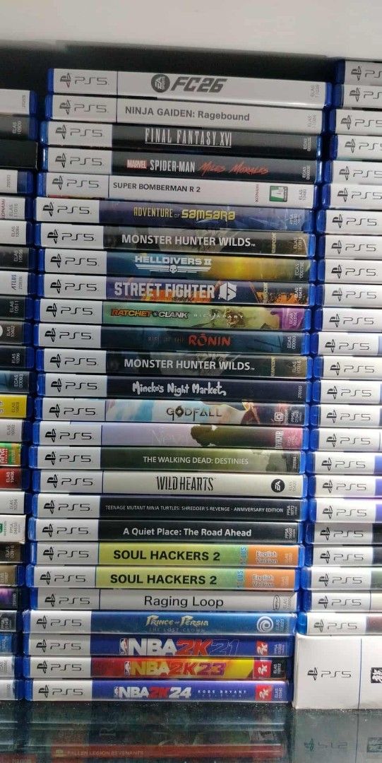 PS5 Games - Various Titles Available (Category: PlayStation) located in Manila. Submitted by chavezjofe92080 (Listing ID 1416065635, Image 1). Description: Selling a variety of PS5 games. Titles include Final Fantasy XVI, Spider-Man, Monster Hunter Wilds, Street Fighter 6, Resident Evil 2, Dragon's Dogma II, Dead Space, Call of Duty: Cold War, FIFA 23, and many more. All games are in their original cases. Please inquire for specific titles and av