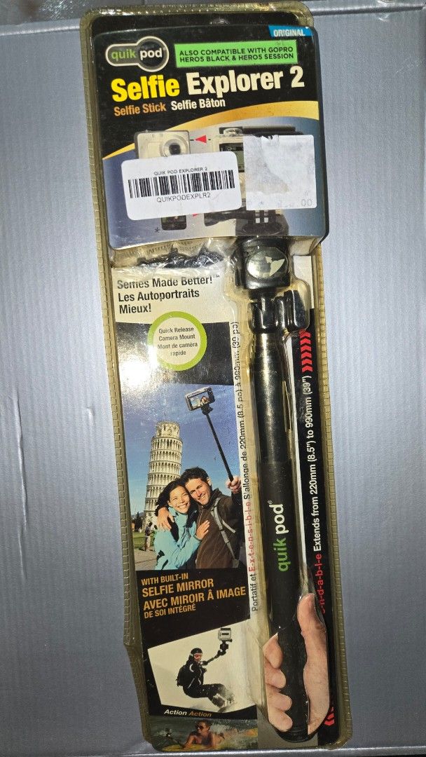 Quik Pod Selfie Explorer 2 (Category: Tripods & Monopods) located in Rizal. Submitted by kaj18 (Listing ID 1416196719, Image 1). Description: Sealed -compatible with Go Pro Hero 5 bought for 2,000.