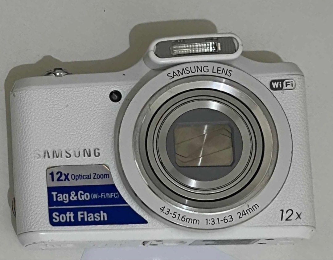 Samsung WB50F (Category: Cameras) located in Porac. Submitted by renjunice (Listing ID 1416178275, Image 1). Description: SAMSUNG WB50F 16.2 megapixel 12x Optical Zoom Lens, 24mm Wide Angle flash, zoom, buttons are working well used— with scratches but does not affect outputs inclusions: battery, micro usb cable, pouch, micro sd card mop : gcash/union bank mod : lbc.