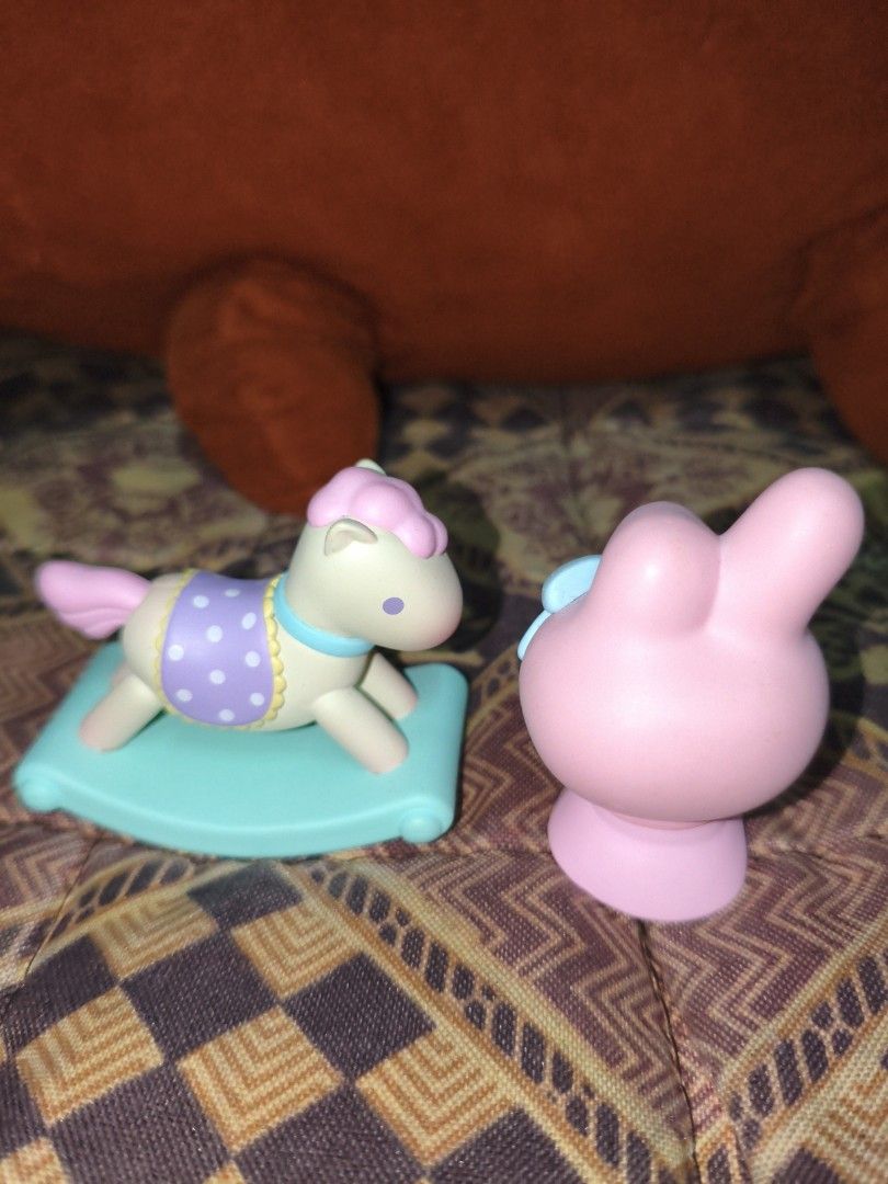 Sanrio My Melody Figurine (Category: Figurines & Statues) located in Quezon City. Submitted by alfynnarai22 (Listing ID 1416148051, Image 3). Description: - Original My Melody riding a horse figure - Base has "My Melody" and "©'23 SANRIO" printed - Perfect for My Melody fans and collectors - No damage - No inclusions.