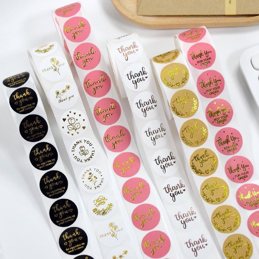 500pcs Thank You Free Gift Stickers 2.5cm Gift Packaging Sealing ...