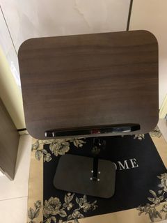 Adjustable Wood-Grain Laptop Desk