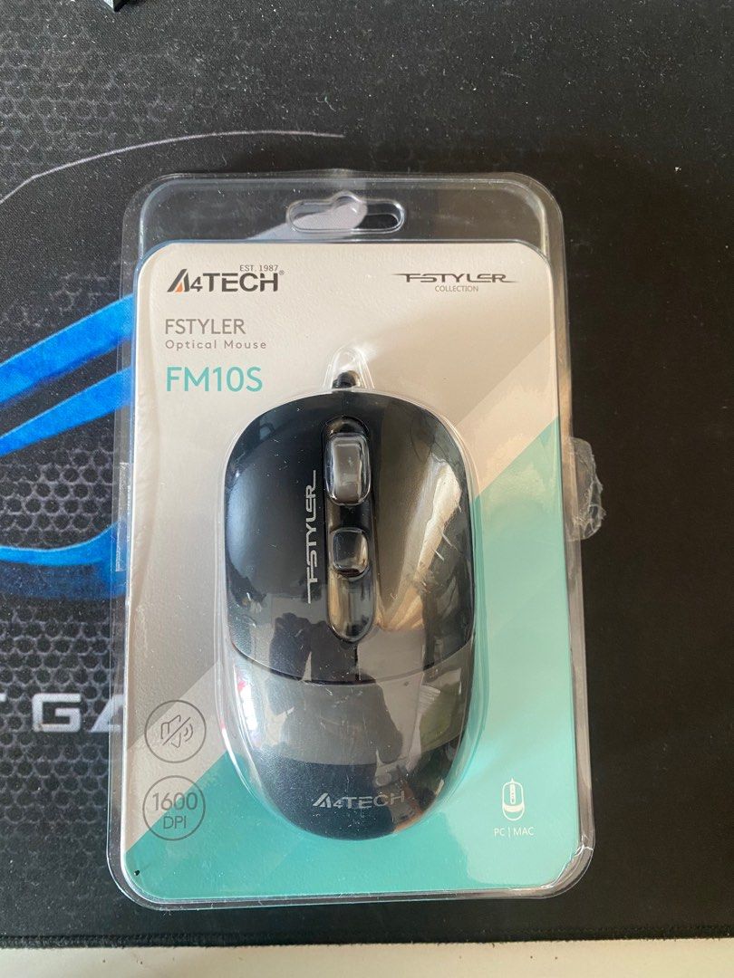A4TECH FSTYLER FM10S Optical Mouse (Category: Mouse & Mousepads) located in Cavite. Submitted by felixzenger (Listing ID 1416287752, Image 1). Description: - A4TECH FSTYLER FM10S Optical Mouse - 1600 DPI - Compatible with PC and Mac - Sleek black design - 3 buttons - Brand new and sealed.