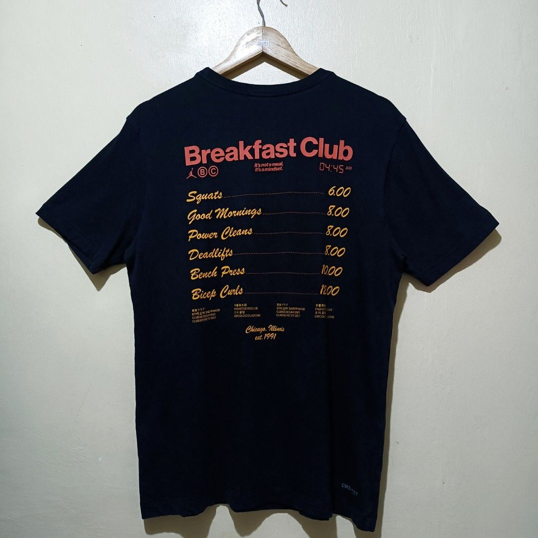 Air Jordan Breakfast Club Tee (Category: Tshirts & Polo Shirts ) located in Maydolong. Submitted by ThriftStreet.ph (Listing ID 1416384638, Image 1). Description: Air Jordan Breakfast Club Tee Size: Large on tag Dimes: 28 × 21.5 Excellent Condition 9.5/10 🔥 No Flaws Color Rate: 9.4/10 🔥 Mine - ₱450+sf.