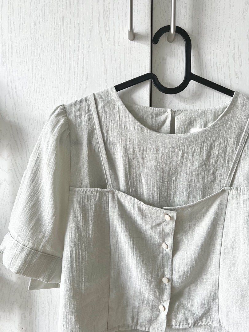 And More Layered Top (Made in Korea) (Category: Blouses) located in Manila. Submitted by pixean (Listing ID 1416267870, Image 1). Description: - never used, never washed - bought for 1250 PHP - fits S-M rfs: decluttering MOP: Gcash/Maya/BPI MOD: SDD (La Salle Taft) / J&T.