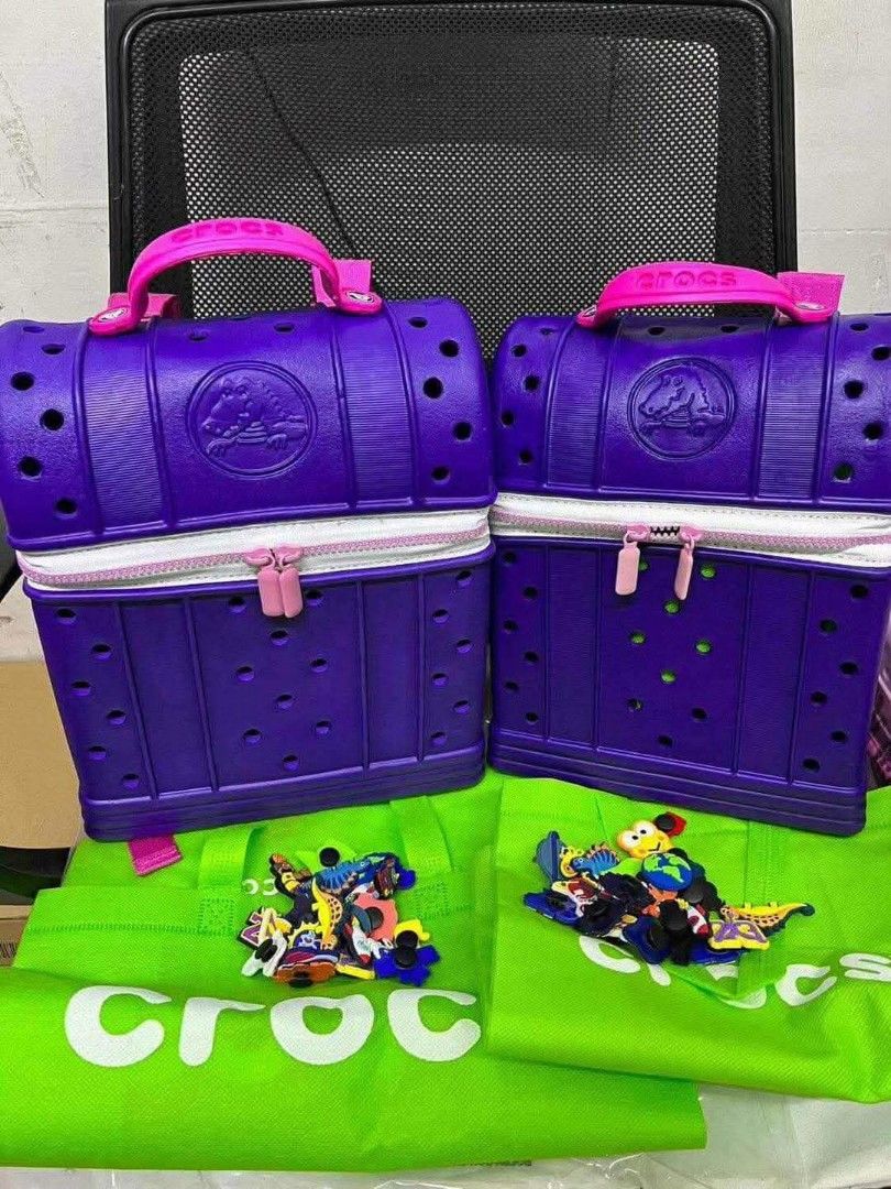 Bag with Jibbitz for kids (Category: Diaper Bags & Wetbags) located in Manila. Submitted by raredeer-4deb4e (Listing ID 1416265677, Image 3). Description: - Includes: - cooler bags with handle - bags with Jibbitz charms. - Features: - Cooler bags have zipper closures. - Tote bags are stylish and functional. - Perfect for carrying items in style!.